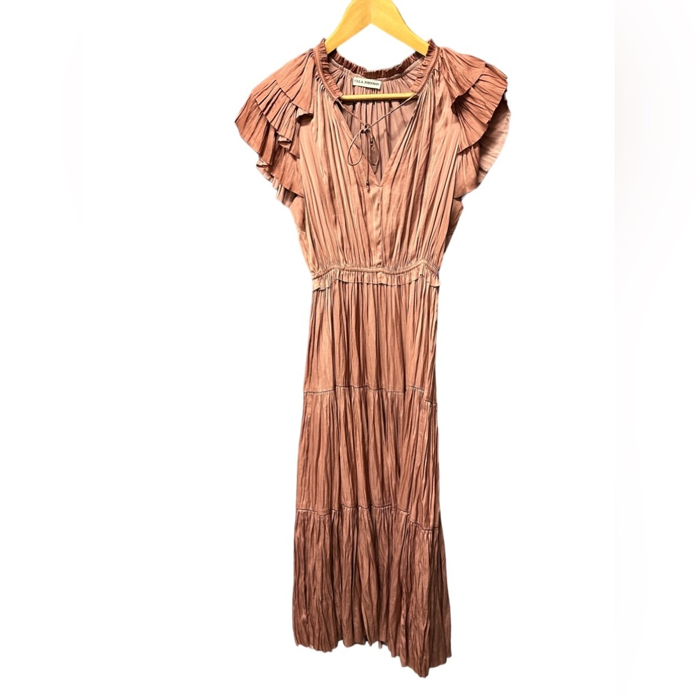 Ulla Johnson Josephine Dress (Mauve Crinkle Midi 0)
